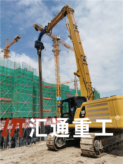 挖掘機打樁臂、打樁臂、打樁錘、挖掘機打樁臂廠家